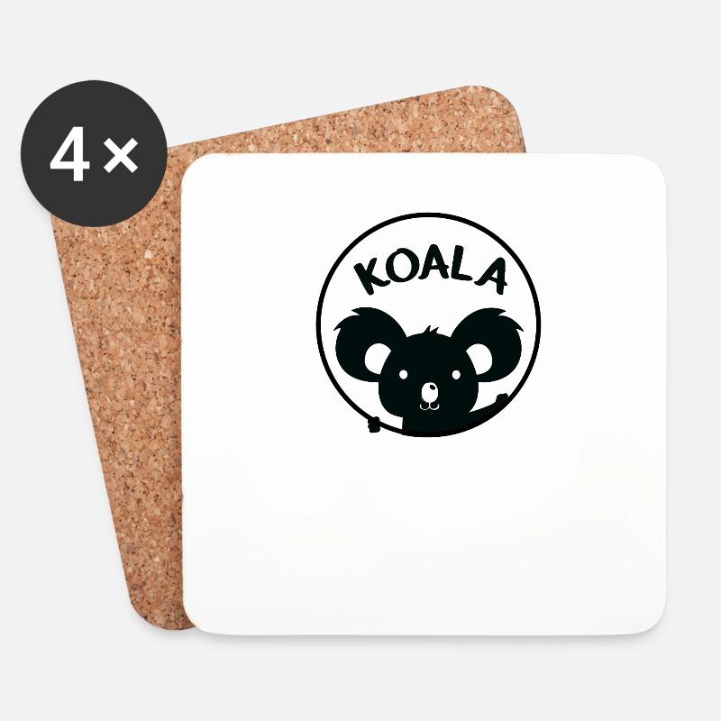 Koala - Untersetzer (4er-Set) - Weiß