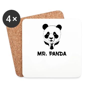 Panda - M. Panda - Dessous de verre (lot de 4) - blanc - Devant