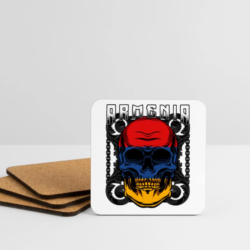 Armenian skull Yerevan Sevan gift idea Coasters (set of 4)