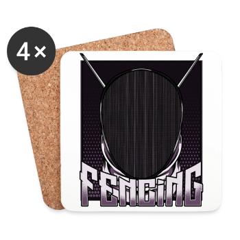 Fencing Fencing En Garde Sport Fencing Gift - Coasters (set of 4) - white - Front