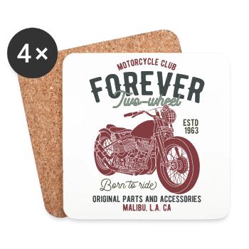Motorcycle Motorcycle Biker Motorcyclist Gift - Coasters (set of 4) - white - Front