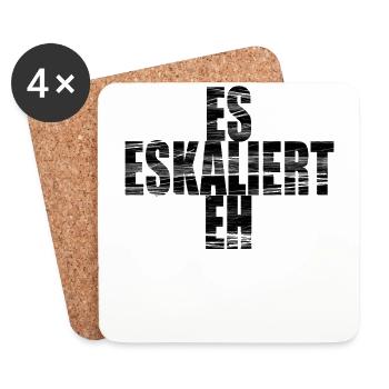 Es Eskaliert Eh Party Disco Junggesellenabschied - Untersetzer (4er-Set) - Weiß - Vorne