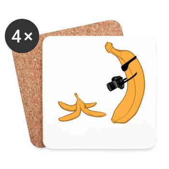 T-shirt drole kidnapping sur scène de crime banane, cadeau - Dessous de verre (lot de 4) - blanc - Devant