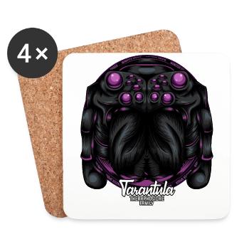 Tarantula Tarantulas araignées cadeau pour animal de compagnie - Dessous de verre (lot de 4) - blanc - Devant