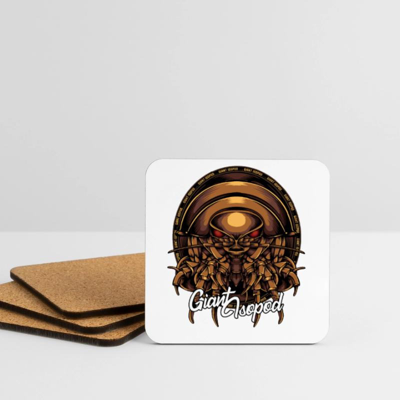 Cadeau de créatures marines de l'isopode géant Dessous de verre (lot de 4)