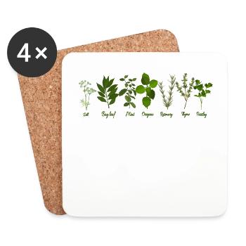 Herbalist Herbs Collectors Herbs Hunter Shirt - Coasters (set of 4) - white - Front