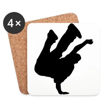 Hip Hop 3 - Dessous de verre (lot de 4) - blanc - Devant