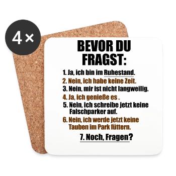 Cadeaux de pension de retraite retraités drôles - Dessous de verre (lot de 4) - blanc - Devant