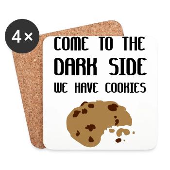 Come To The Dark Side We Have Cookies - Dessous de verre (lot de 4) - blanc - Devant