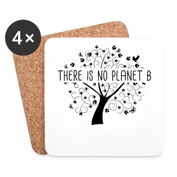 Il n'y a pas de planète B - Conservation Protection de l'environnement - Dessous de verre (lot de 4) - blanc - Devant