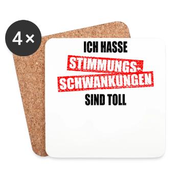 Ich Hasse Stimmungsschwankungen Sind Toll Geschenk - Untersetzer (4er-Set) - Weiß - Vorne