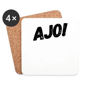 Ajo - Rheinland Pfalz Pfälzer Schorle Spruch - Untersetzer (4er-Set) - Weiß - Vorne