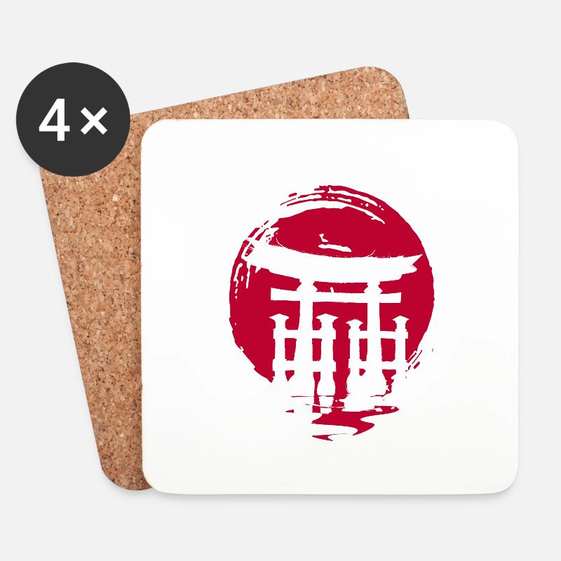 Japan - Untersetzer (4er-Set) - Weiß