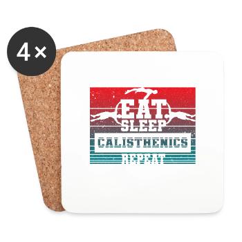 Calisthenics - Untersetzer (4er-Set) - Weiß - Vorne