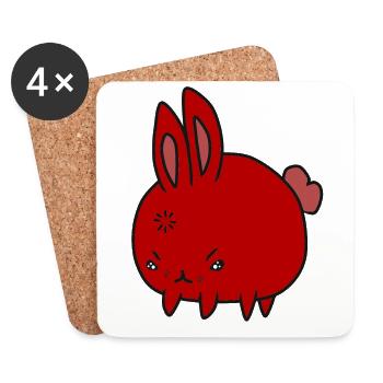 Bad bunny - Coasters (set of 4) - white - Front