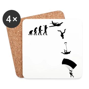 Skydive Freefly Skydiving Skydiving Shirt - Dessous de verre (lot de 4) - blanc - Devant