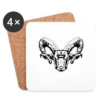 Goat goat climber Austria Alps mountain - Coasters (set of 4) - white - Front