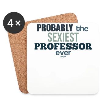 Sexy professor funny - Coasters (set of 4) - white - Front