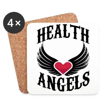 Anges de la santé médecin infirmière médecin urgentiste - Dessous de verre (lot de 4) - blanc - Devant