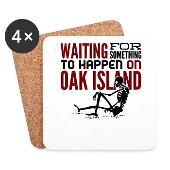OAK ISLAND / CHASSE AU TRÉSOR: Oak Island - Dessous de verre (lot de 4) - blanc - Devant