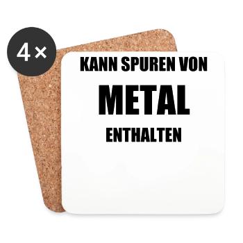 Metal Musik Rock Festival Geschenk - Untersetzer (4er-Set) - Weiß - Vorne