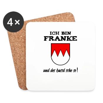 Franke Und Des Bassd Scho So - Untersetzer (4er-Set) - Weiß - Vorne