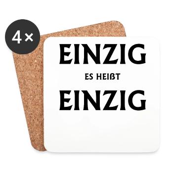 einzig einzigst sprache Lehrer - Untersetzer (4er-Set) - Weiß - Vorne