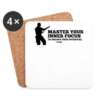 Martial arts martial arts saying karate - Coasters (set of 4) - white - Front