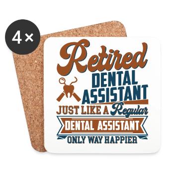 Retired Dental Assistant - Untersetzer (4er-Set) - Weiß - Vorne