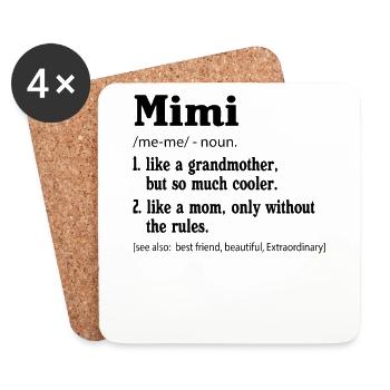 Mimi Like A Grandmother But So Much Cooler - Coasters (set of 4) - white - Front