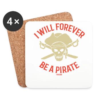 Pirate Seafarer Adventure Treasure Hunt - Coasters (set of 4) - white - Front