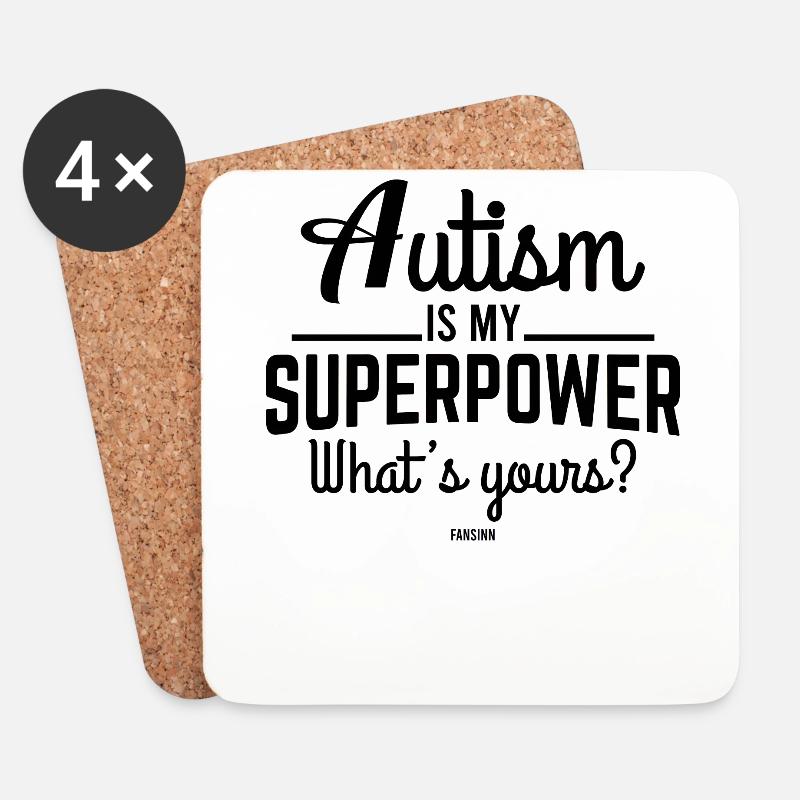Autismus besonders Entwicklungsstörung - Untersetzer (4er-Set) - Weiß