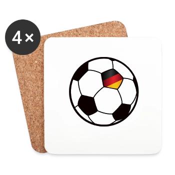 Football Allemagne - Dessous de verre (lot de 4) - blanc - Devant