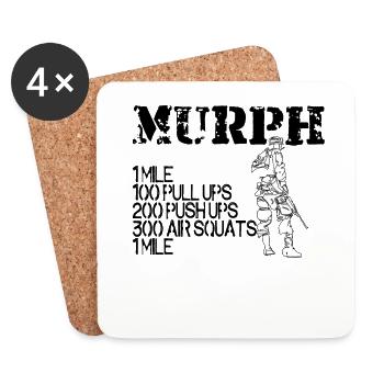 Fitness - WOD Murph - Coasters (set of 4) - white - Front