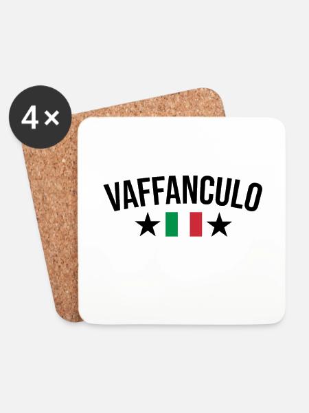 Vaffanculo auf Italienisch - Untersetzer (4er-Set) - Weiß