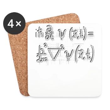 Physik Schrödinger Gleichung Quantenmechanik - Untersetzer (4er-Set) - Weiß - Vorne