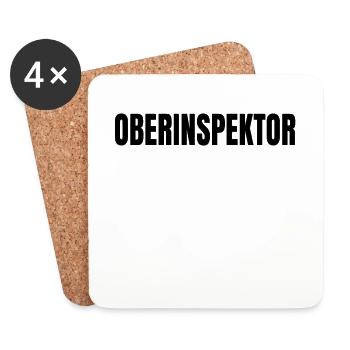 Oberinspektor Beamter Anwärter - Untersetzer (4er-Set) - Weiß - Vorne