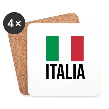 Italia Italy Italian - Coasters (set of 4) - white - Front