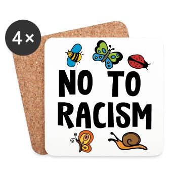 Racism Against Right Quote Ladies Gift - Coasters (set of 4) - white - Front