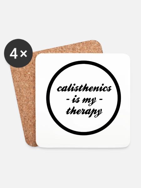 Calisthenics! - Untersetzer (4er-Set) - Weiß