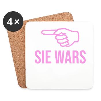 Sie wars - Untersetzer (4er-Set) - Weiß - Vorne