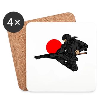 Japan Ninja from Comics Gift for Japan Ninja - Coasters (set of 4) - white - Front