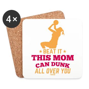 Basketball mother mothers day streetball - Coasters (set of 4) - white - Front