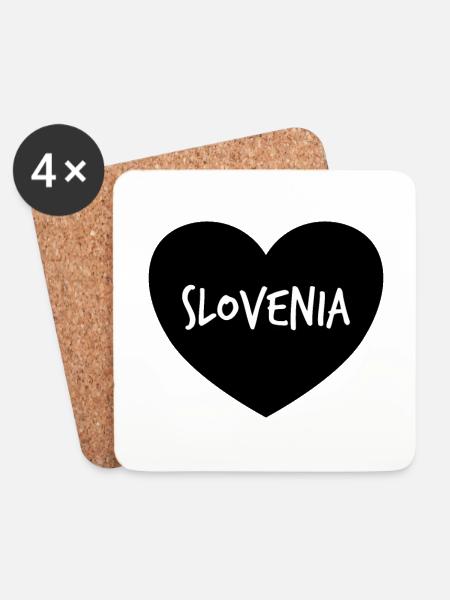 Slowenien! - Untersetzer (4er-Set) - Weiß