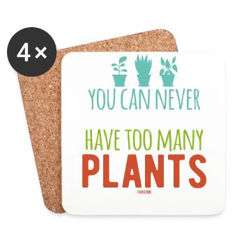 Garden Flowers Plants Gardener Gift - Coasters (set of 4) - white - Front