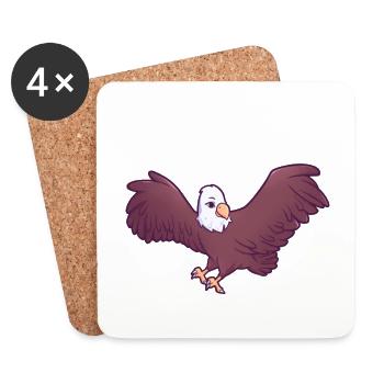 Aigle - Dessous de verre (lot de 4) - blanc - Devant