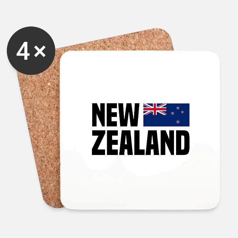 Neuseeland! - Untersetzer (4er-Set) - Weiß