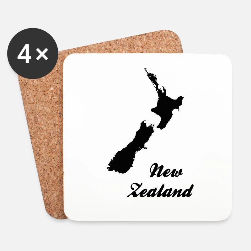 Neuseeland! - Untersetzer (4er-Set) - Weiß