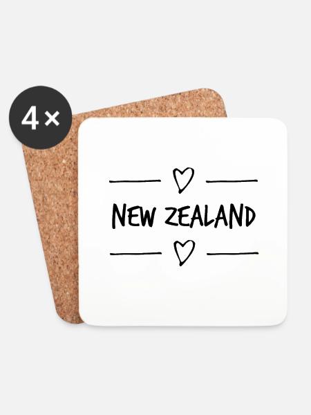 Neuseeland! - Untersetzer (4er-Set) - Weiß