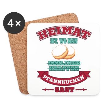 Home Pancake East Germany Saying Roots - Coasters (set of 4) - white - Front